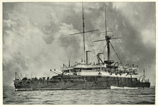 istock HMS Anson, Admiral-class ironclad battleship, Royal Navy, 19th Century 1179762581