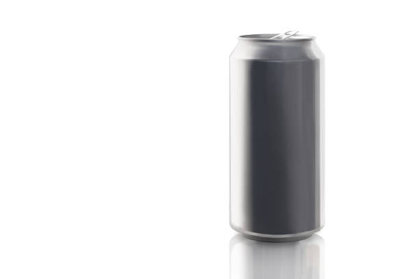 istock Alluminium can of beer, lemonade or tonic isolated on white background. Empty tin packaging mockup with no label 1179763548