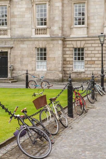 istock Bicycle parking at Courtyard Trinity College in Dublin, Ireland. Trinity college campus. 1179764177