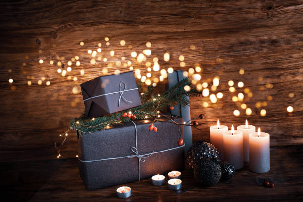 istock Christmas presents festively decorated 1179764932