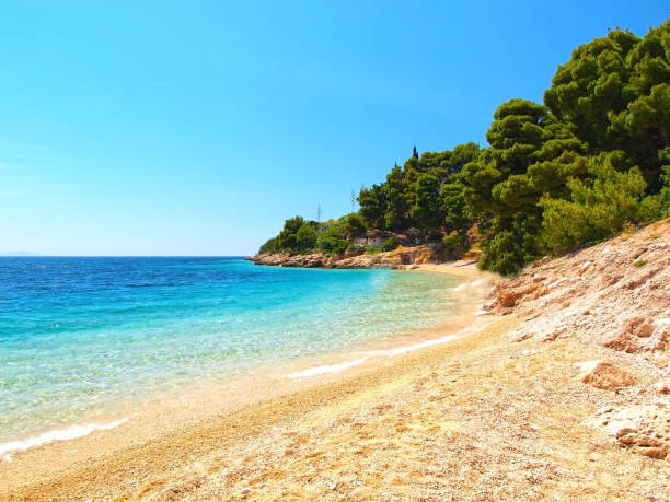 Paradise Adriatic beach stock photo