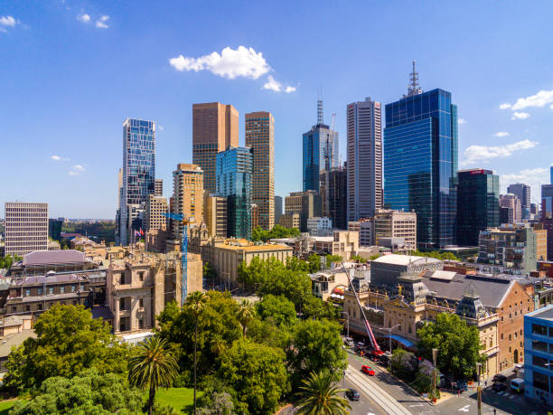 East side of Melbourne CBD stock photo
