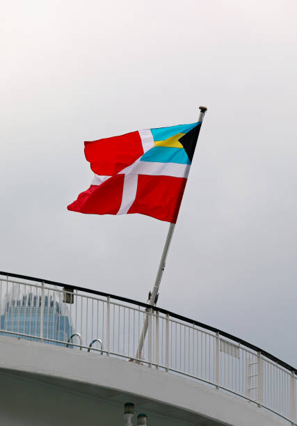 bandeira civil de bahamian - naval flag - fotografias e filmes do acervo