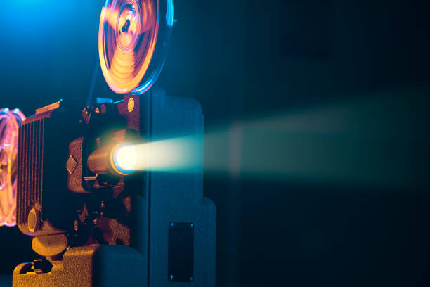 istock Vintage film projector and film screening 1179772084