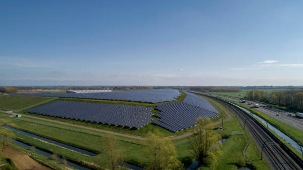 istock Modern large-scale photovoltaic solar panels 1179779076