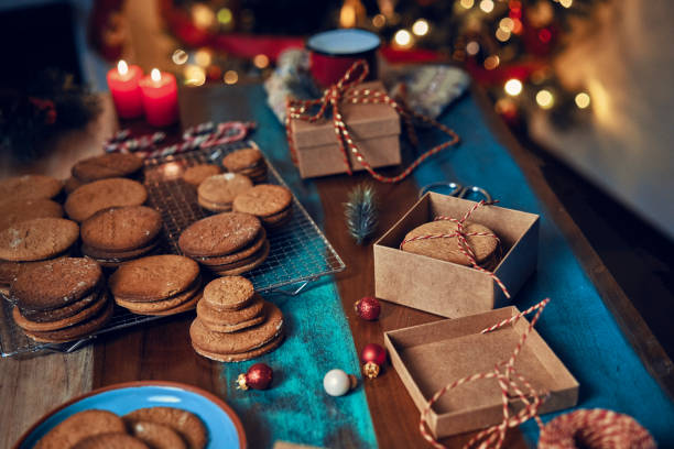 istock Wrapping and Decorating Cookies for Christmas as a Gift 1179779420