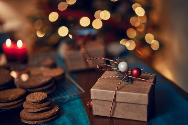 istock Wrapping and Decorating Cookies for Christmas as a Gift 1179779424