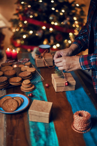 istock Wrapping and Decorating Cookies for Christmas as a Gift 1179779432