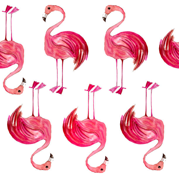 istock Alice in Wonderland tribute seamless pattern with flamingos 1179781621