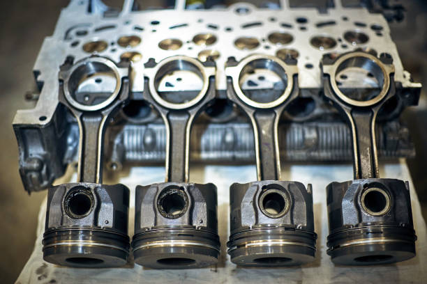 istock Automotive four-cylinder engine water cooling during repair. 1179782725