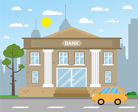 Bank building vector illustration