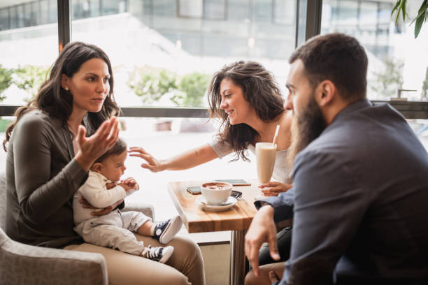 istock On the coffee with mother and her friends 1179785551
