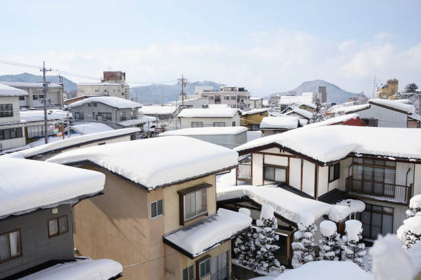 istock Snowy in the village 1179786288