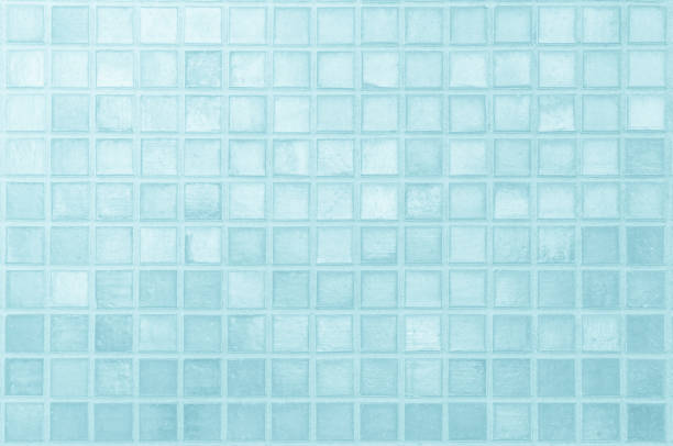 istock Blue pastel ceramic wall and floor tiles abstract background. Design geometric mosaic texture decoration of the bedroom. Simple seamless pattern for backdrop advertising banner poster. 1179790235