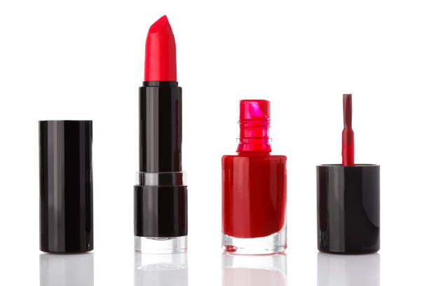 istock Red lipstick and nail polish 1179792641