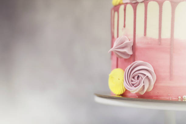 istock Beautiful festive cake biscuit with different creams 1179797478