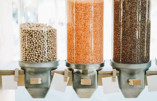 istock Zero waste shop. Plastic free grocery store. 1179797704