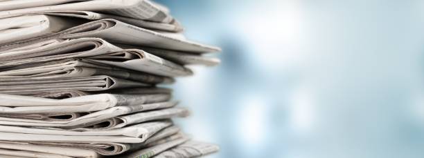 gazeta. - newspaper the media recycling stack zdjęcia i obrazy z banku zdjęć