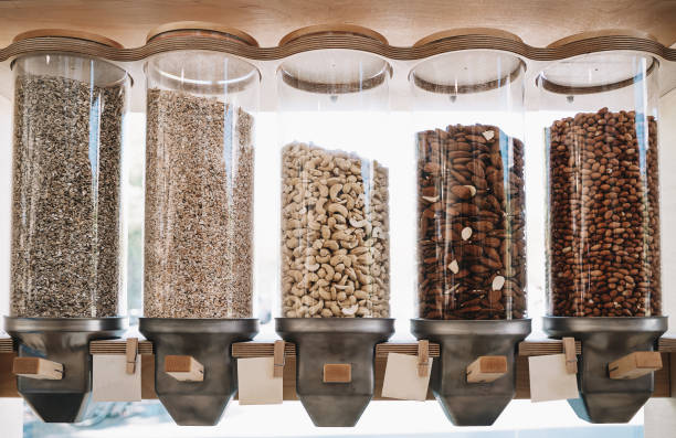 istock Zero waste shop. Plastic free grocery store. 1179798573