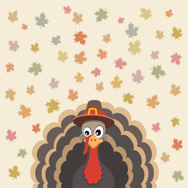 illustrazioni stock, clip art, cartoni animati e icone di tendenza di design della carta del ringraziamento - turkey thanksgiving farm meal