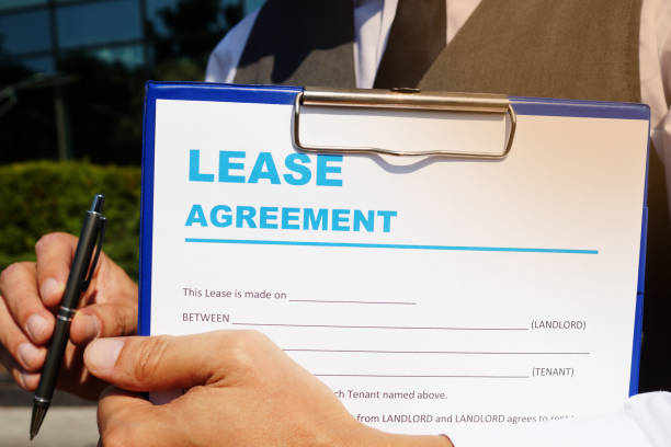 istock Conceptual business photo showing printed text Lease agreement 1179799278