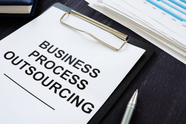 istock Business photo shows printed text business process outsourcing 1179799393