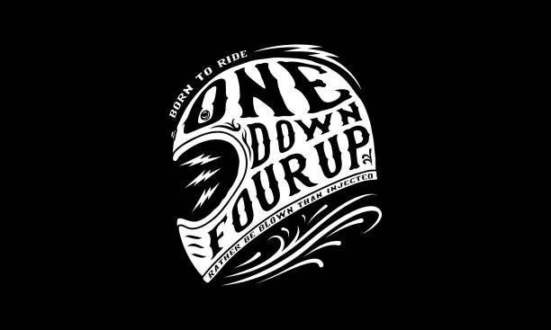 illustrations, cliparts, dessins animés et icônes de illustration de conception de citation de moto de modèle de cru - moto