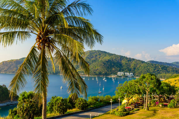 istock Phromthep cape viewpoint at sunset in Phuket, beautiful coast scenery on tropical island with paradise beaches, Thailand 1179806885