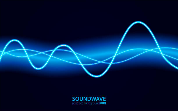 soundwave wektor abstrakcyjne tło. fala radiowa muzyki. znak cyfrowej płyty audio, wibracji, impulsu i ścieżki dźwiękowej muzyki. - flowing water water air wave stock illustrations