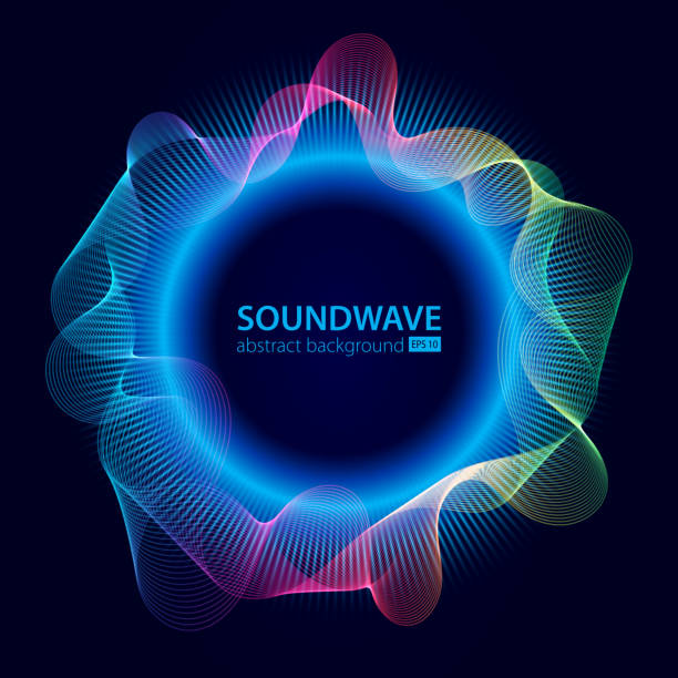 soundwave vektor abstrakten hintergrund. musik-radio-welle. zeichen von audio-digital-aufnahme, vibration, puls und musik-soundtrack. - flowing water water air wave stock-grafiken, -clipart, -cartoons und -symbole