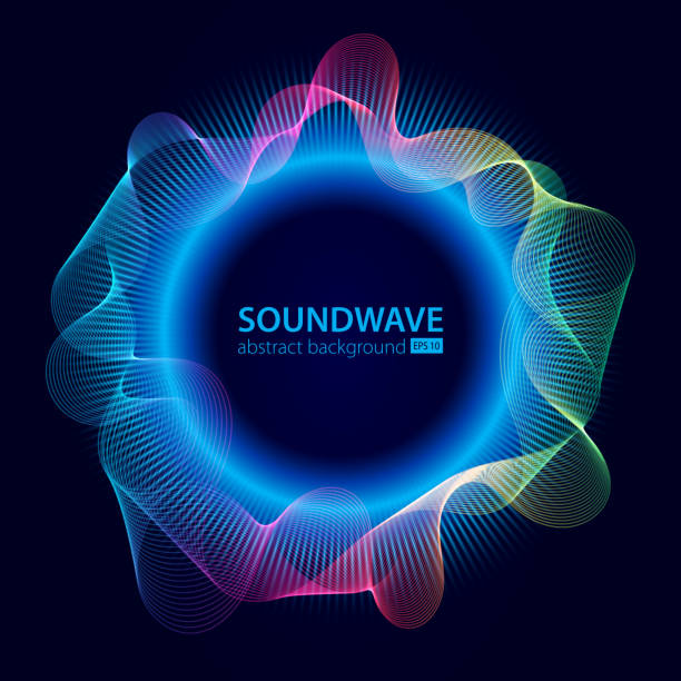 Soundwave vector abstract background. Music radio wave. Sign of audio digital record, vibration, pulse and music soundtrack. Soundwave vector abstract background. Music radio wave. Sign of audio digital record, vibration, pulse and music soundtrack sound wave stock illustrations
