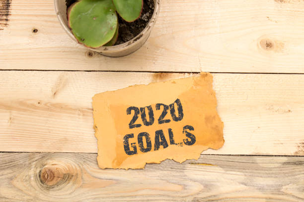 istock 2020 goals on brown cardboard 1179810834