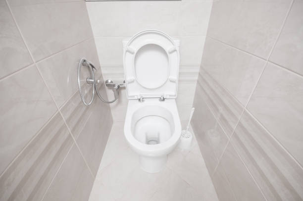 istock White toilet bowl in restroom 1179812585