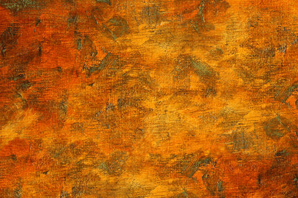 lebendige ölfarbe rot orange abstrakten hintergrund mit pinselstrichen textur auf leinwand. - 2234 stock-fotos und bilder