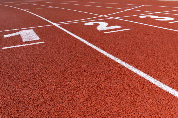 istock Running track, stadium, race track, start and finish 1179823102
