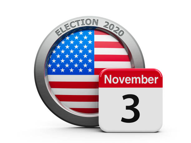 día de las elecciones usa 2020 - calendar november month three dimensional shape fotografías e imágenes de stock