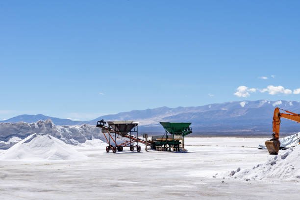 Salinas Grandes, salt desert, salt lake in the Andes, in the province of Salta and Jujuy Argentina