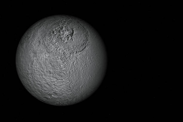 tethys - luna de saturno - tethys fotografías e imágenes de stock