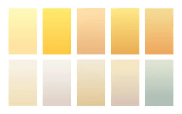 Vector illustration of Vector set of gradient backgrounds sand color palette