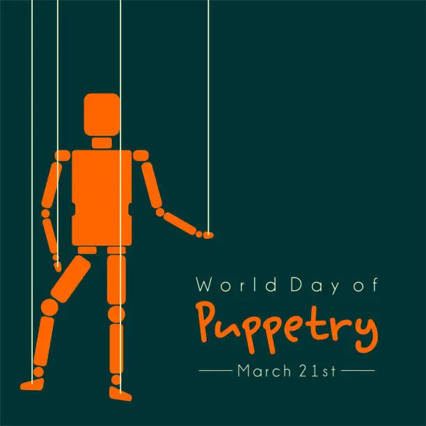 Vector illustration of World Puppetry Day