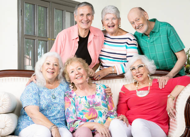 istock Six Cheerful Senior Friends 1179835156