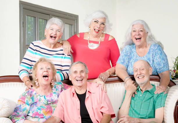 istock Six Senior Friends Laughing Hard 1179835208