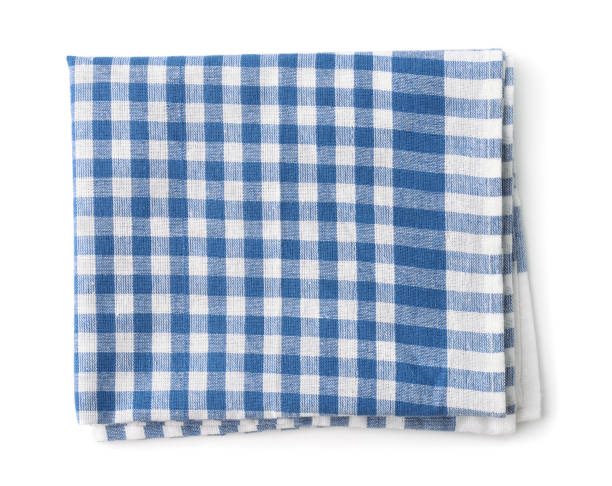 istock Top view of blue cotton kitchen napkin 1179835256