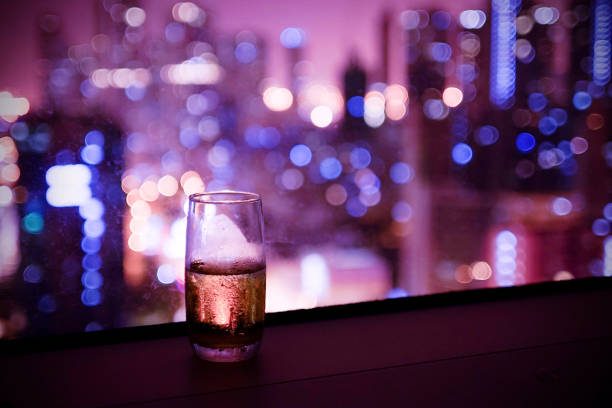 istock Drink glasses placed by the window to watch the light. 1179835973