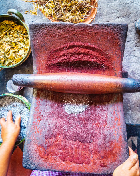 Traditional natural dying in Oaxaca, Mexico