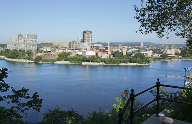 View of Gatineau, Quebec, from Ottawa, Ontario, in the National Capital Region.