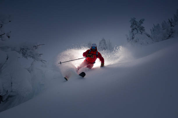 Moonlight and headlamp lead the way