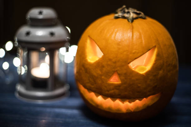 istock Halloween carved pumpkin, jack-o-lantern 1179852241