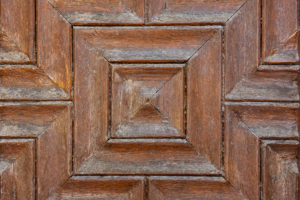 istock Texture - pattern of an old wooden door 1179852283