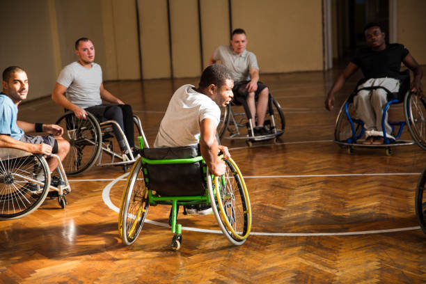 istock Wheelchair athletes warm up 1179852343